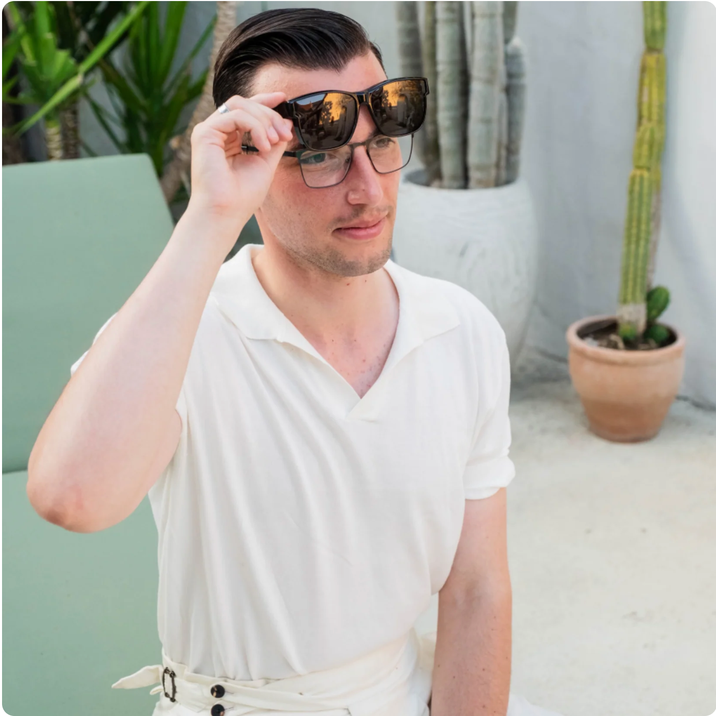 Azraya® Uomo - Occhiali polarizzati con sovrapposizione