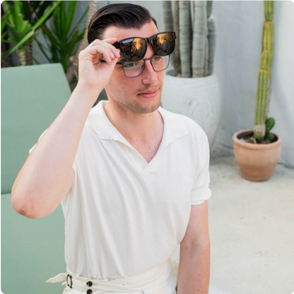 Azraya® Uomo - Occhiali polarizzati con sovrapposizione