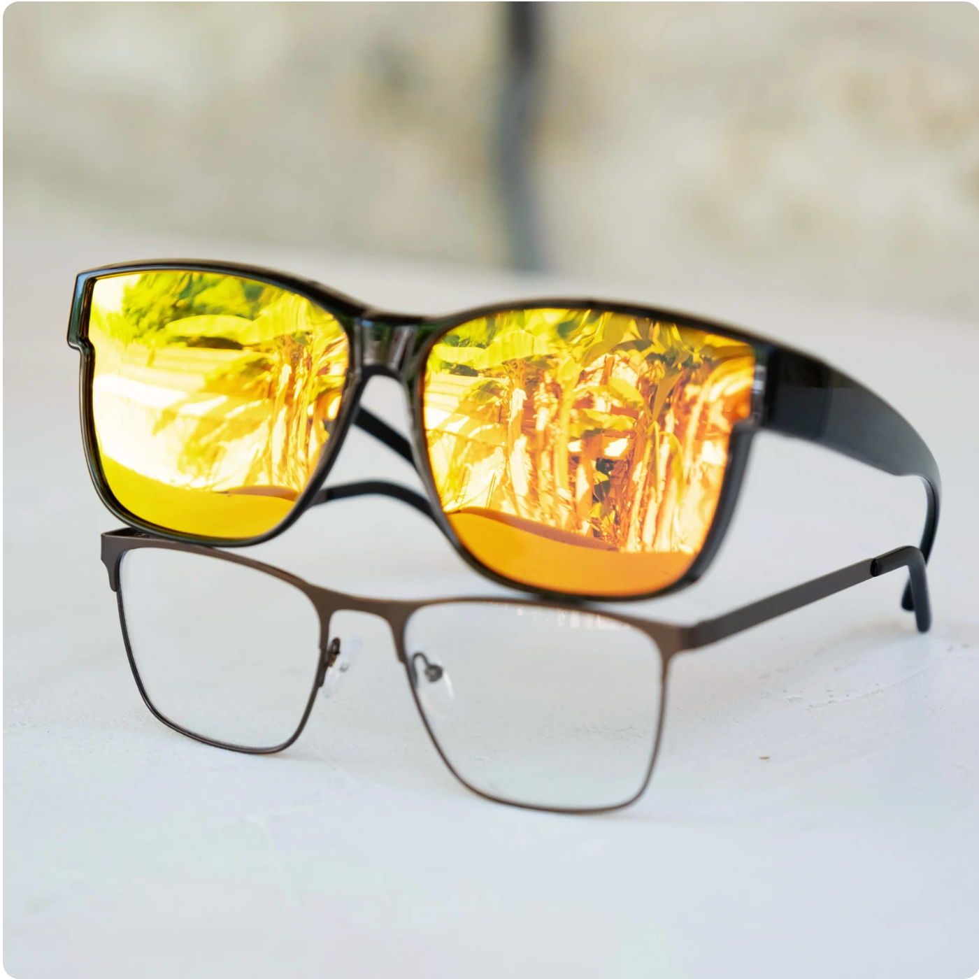 Azraya® Uomo - Occhiali polarizzati con sovrapposizione