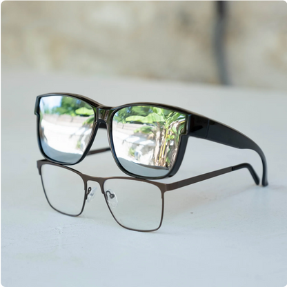 Azraya® Uomo - Occhiali polarizzati con sovrapposizione