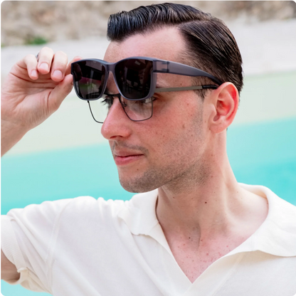 Azraya® Uomo - Occhiali polarizzati con sovrapposizione