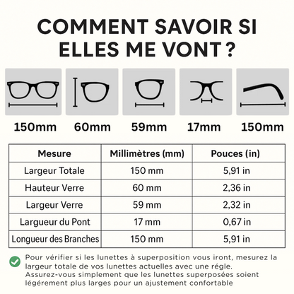 Azraya® Occhiali polarizzati con Sovrapposizione